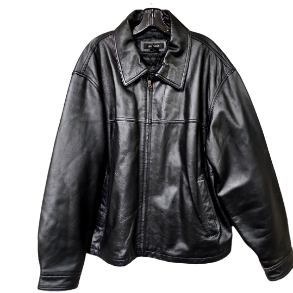 Colebrook Jackets & Coats Vtg Mens Colebrook Black Leather Bomber